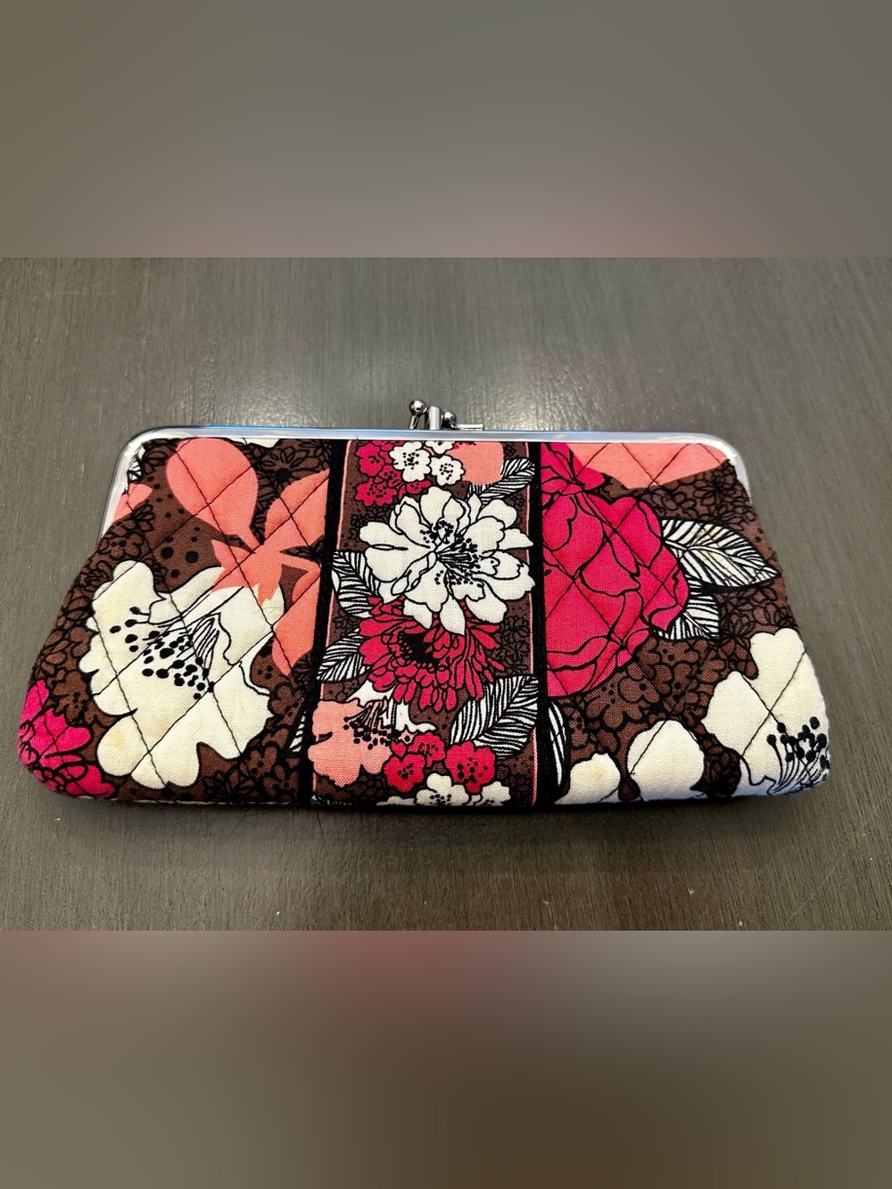 Vera Bradley Puccini Double Kisslock Clutch Wallet – Retired 2008 Pattern